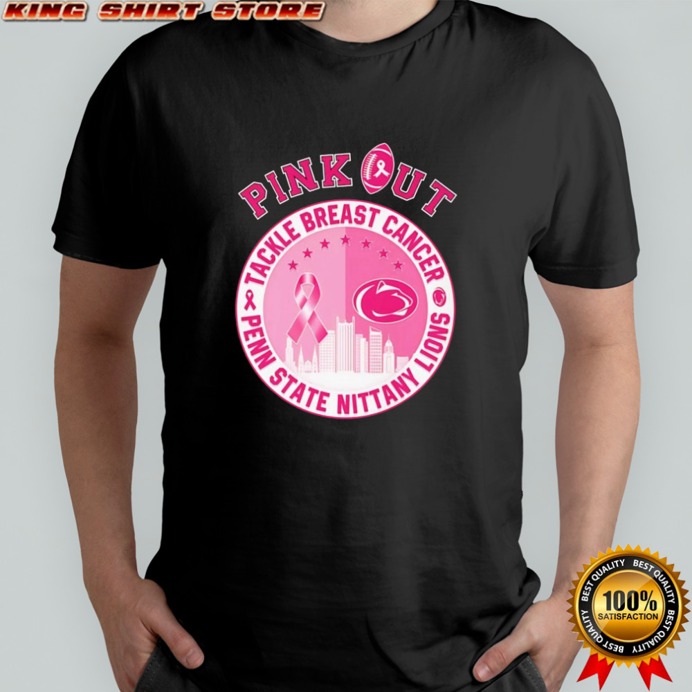 Pink out tackle Breast Cancer Penn State Nittany Lions shirt