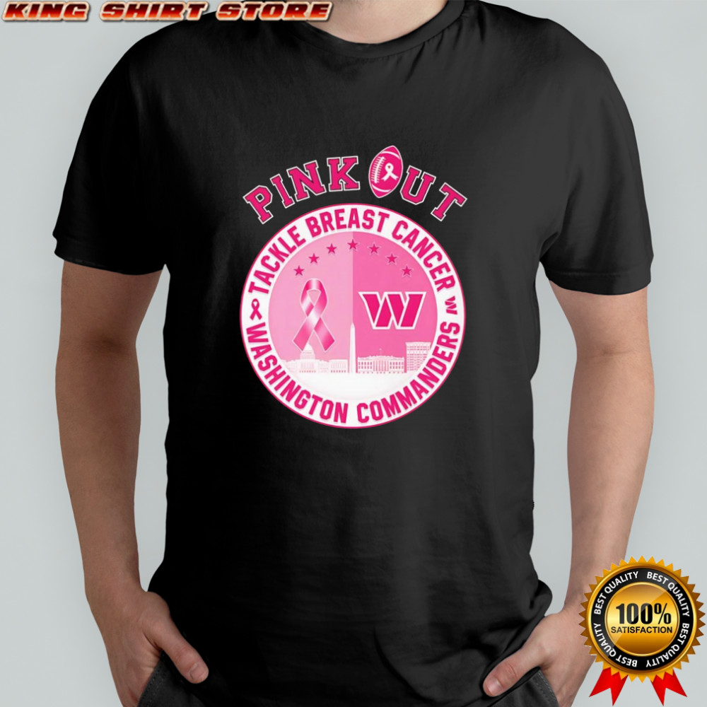 Pink out tackle Breast Cancer Washington Commanders shirt