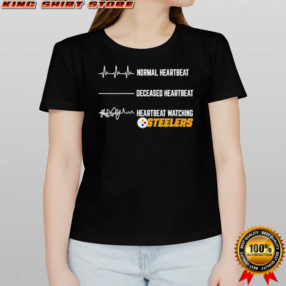 Pittsburgh Steelers Football NFL normal heartbeat deceased heartbeat heartbeat watching shirt