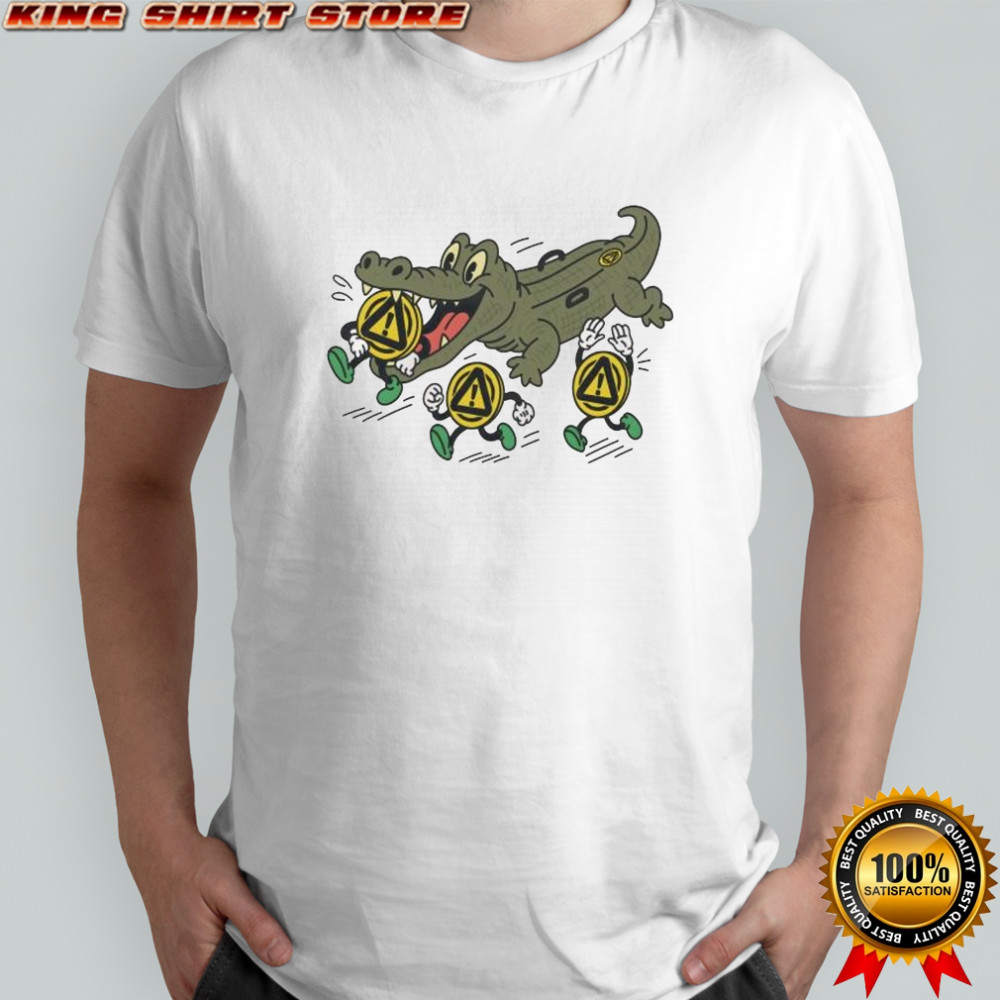 Playful crocodile dangerous summer shirt