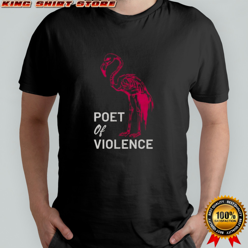 Poet Of Violence Flamingo Skeleton T-Shirt