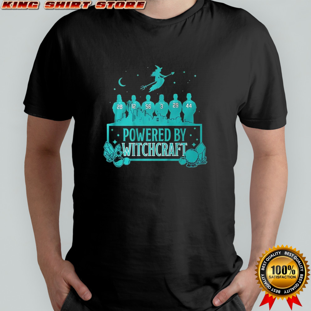Powered by Witchcraft Seattle baseball shirt