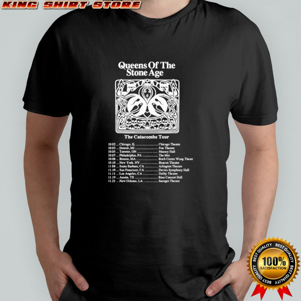 Queens Of The Stone Age The Catacombs Tour 2025 With Dates T-shirt