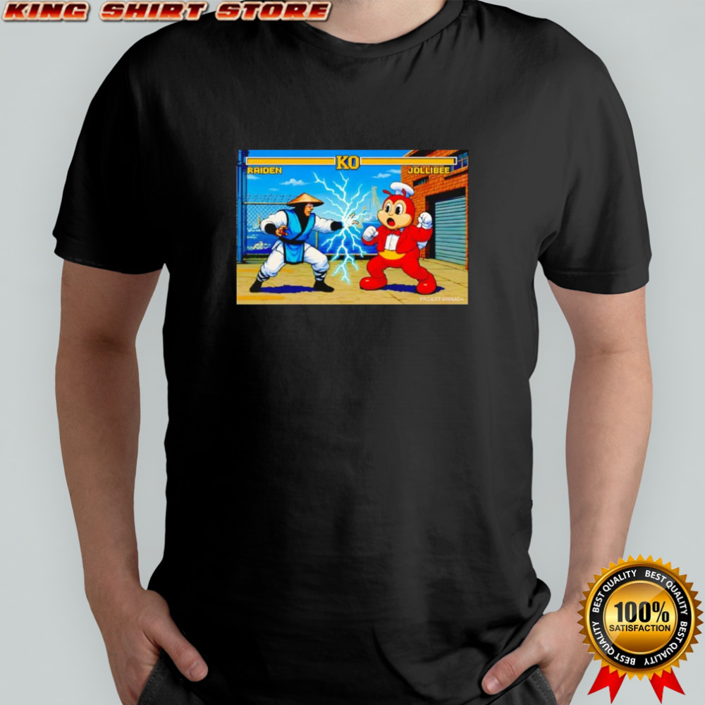 Raiden vs Jollibee retro game shirt