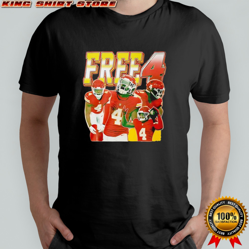 Rashee Rice Free 4 Kansas City Chiefs football shirt