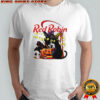 Red Robin Black Cat Witch Pumpkin Haunted House Halloween T-Shirt