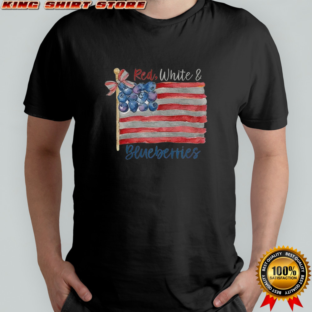 Red white and Blueberries Charlie Kirk American flag memorial shirt