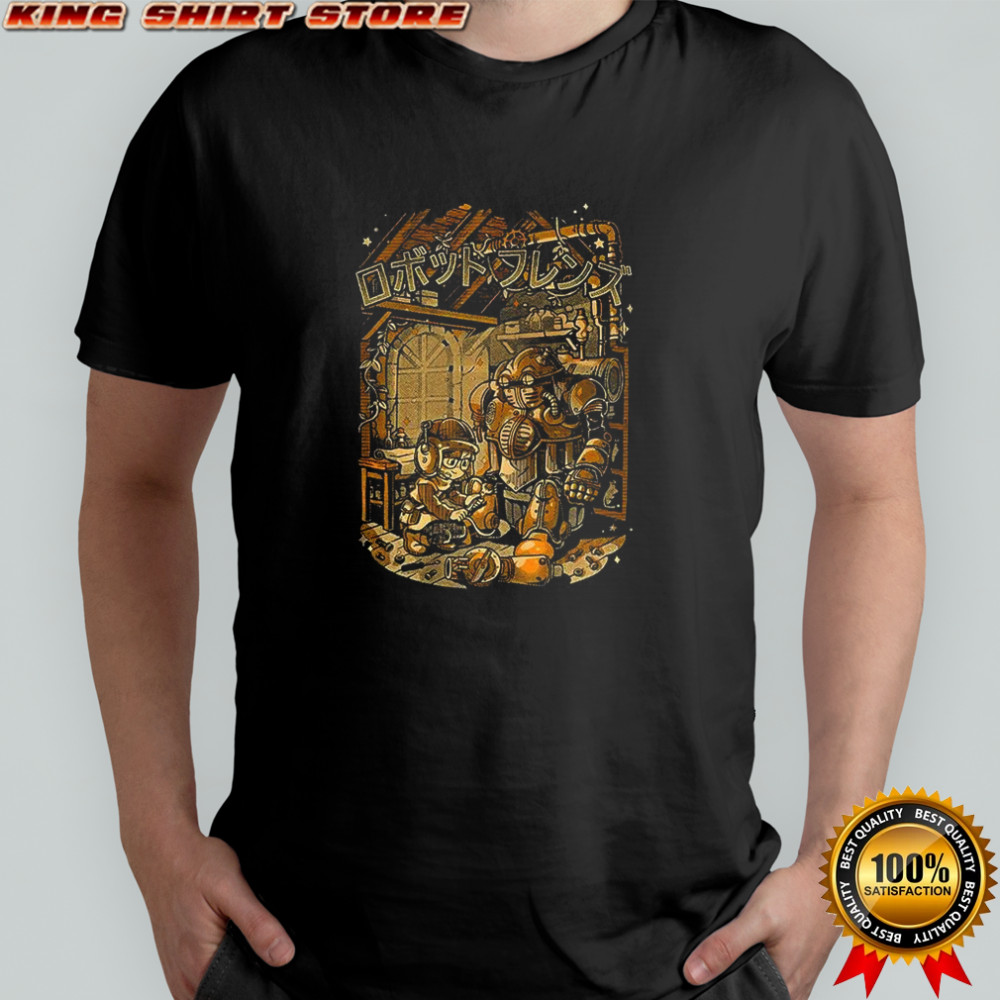 Robot friend anime vintage shirt