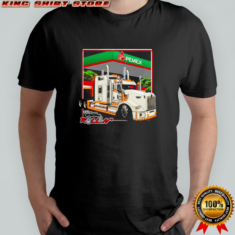 Rollin’ White Truck at PEMEX Gas Station Night shirt