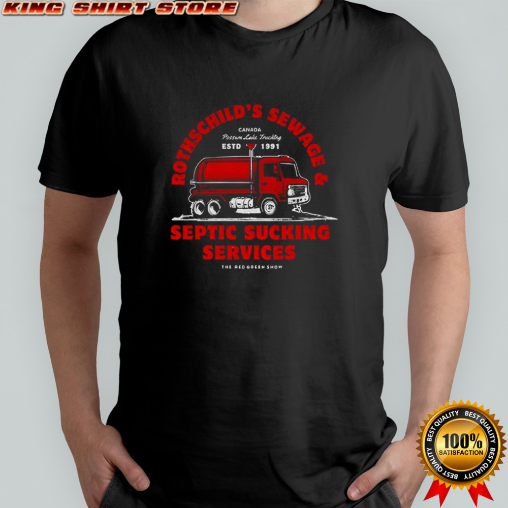 Rothschild’s sewage and septic sucking services distressed est 1991 shirt