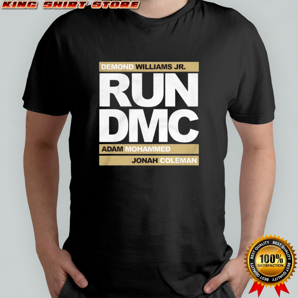 Run DMC Demond Williams Jr Adam Mohammed and Jonah Coleman shirt