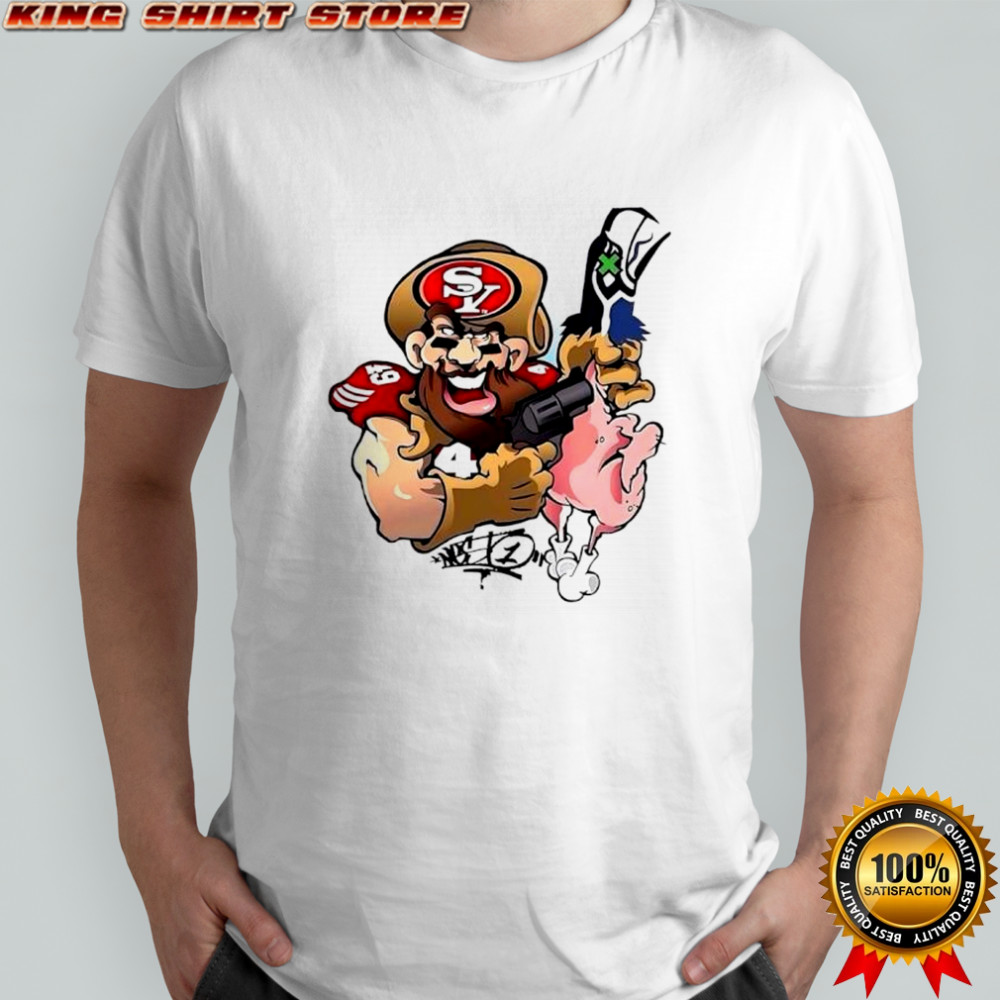 San Francisco 49ers vs Seattle Seahawks Who will score the first TD shirt