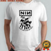 Santa NIN head like a ho-ho-hole shirt