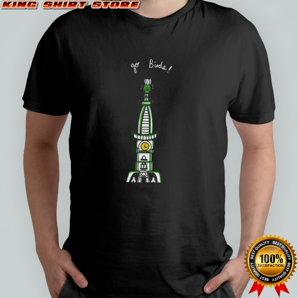 Saquon Barkley Philadelphia Eagles Football NFL rocket Go Birds cartoon shirt