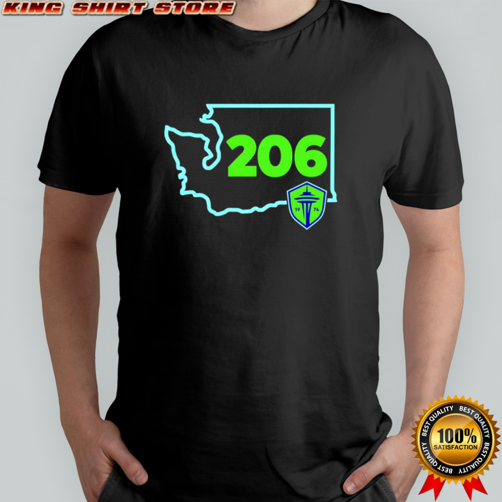 Seattle Sounders 206 FC Area Code State shirt