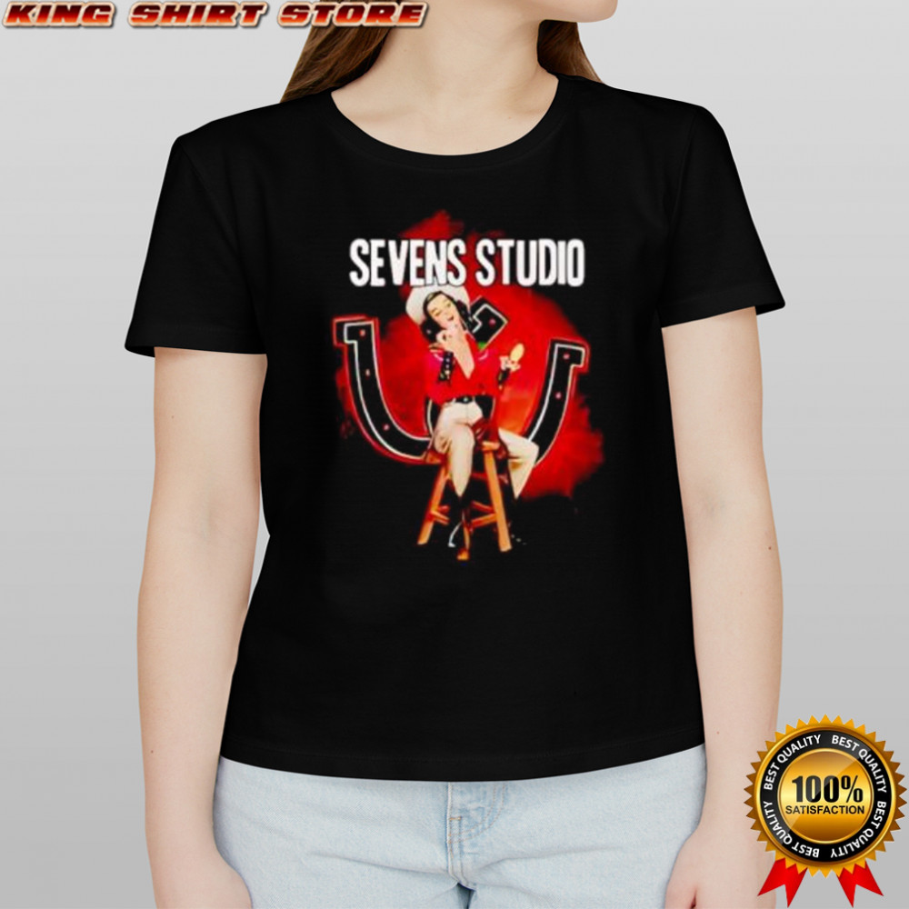 Sevens Studio Cowgirl Pinup Horseshoe shirt