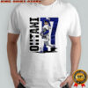 Shohei Ohtani Los Angeles Dodgers baseball superstar pose number 17 shirt