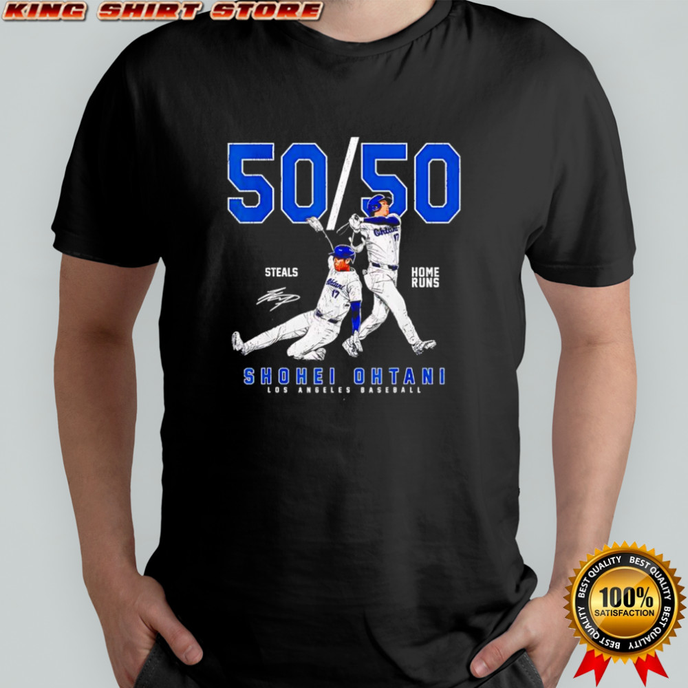 Shohei Ohtani Los Angeles Dodgers MLB 50-50 legend signature shirt