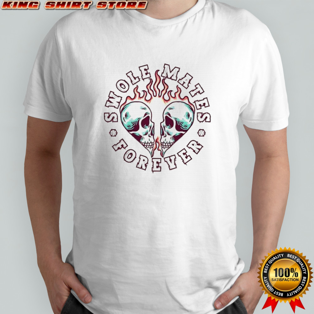 Skull heart swole mates forever retro shirt