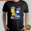 Snoopy And Charlie Brown Los Angeles Sports Rams X Dodgers Skyline T-Shirt