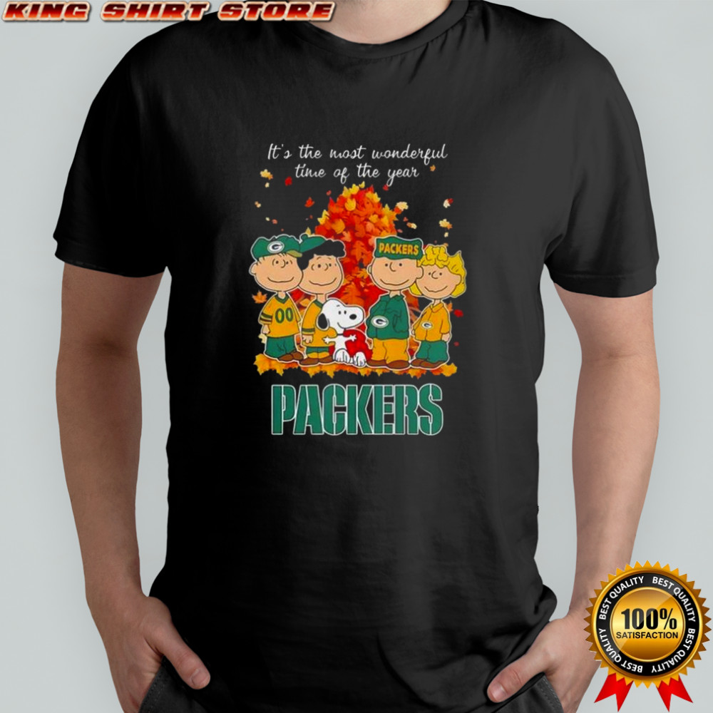 Snoopy And Friends X Packers Sports Team It’s The Most Wonderful Time Of The Year Autumn T-Shirt Snoopy And Friends X Packers Sports Team It’s The Most Wonderful Time Of The Year Autumn T-Shirt