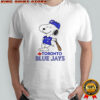 Snoopy in a Toronto Blue Jays baseball logo shirt