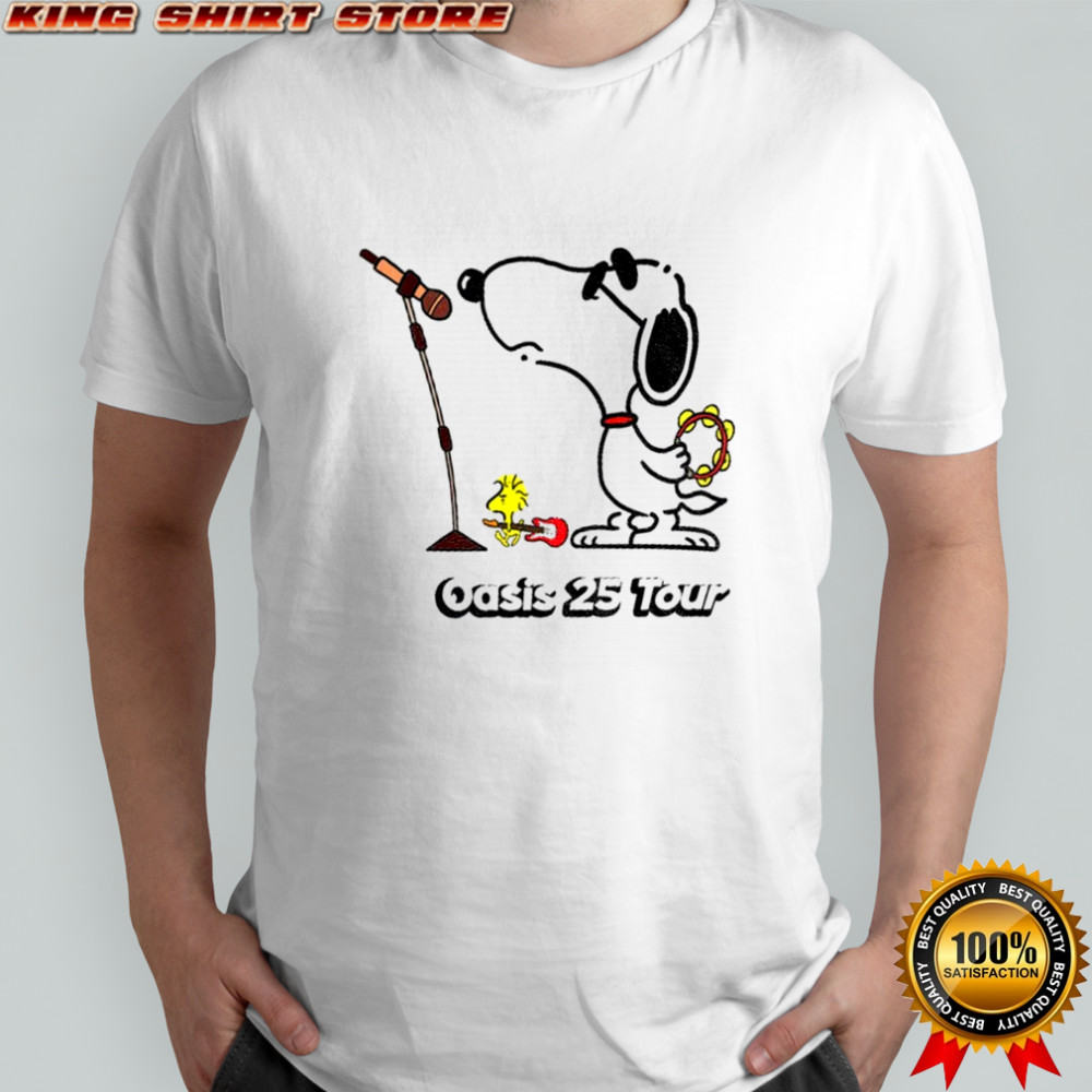 Snoopy Singing Oasis Inspired ’25 Tour shirt
