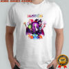 Spooky Huntrix Halloween Kpop Demon Hunters Saja Girls and Derpy Tiger shirt