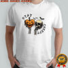 Stay Creepy Retro Dripping Heart Skeleton Hand Spooky Halloween shirt