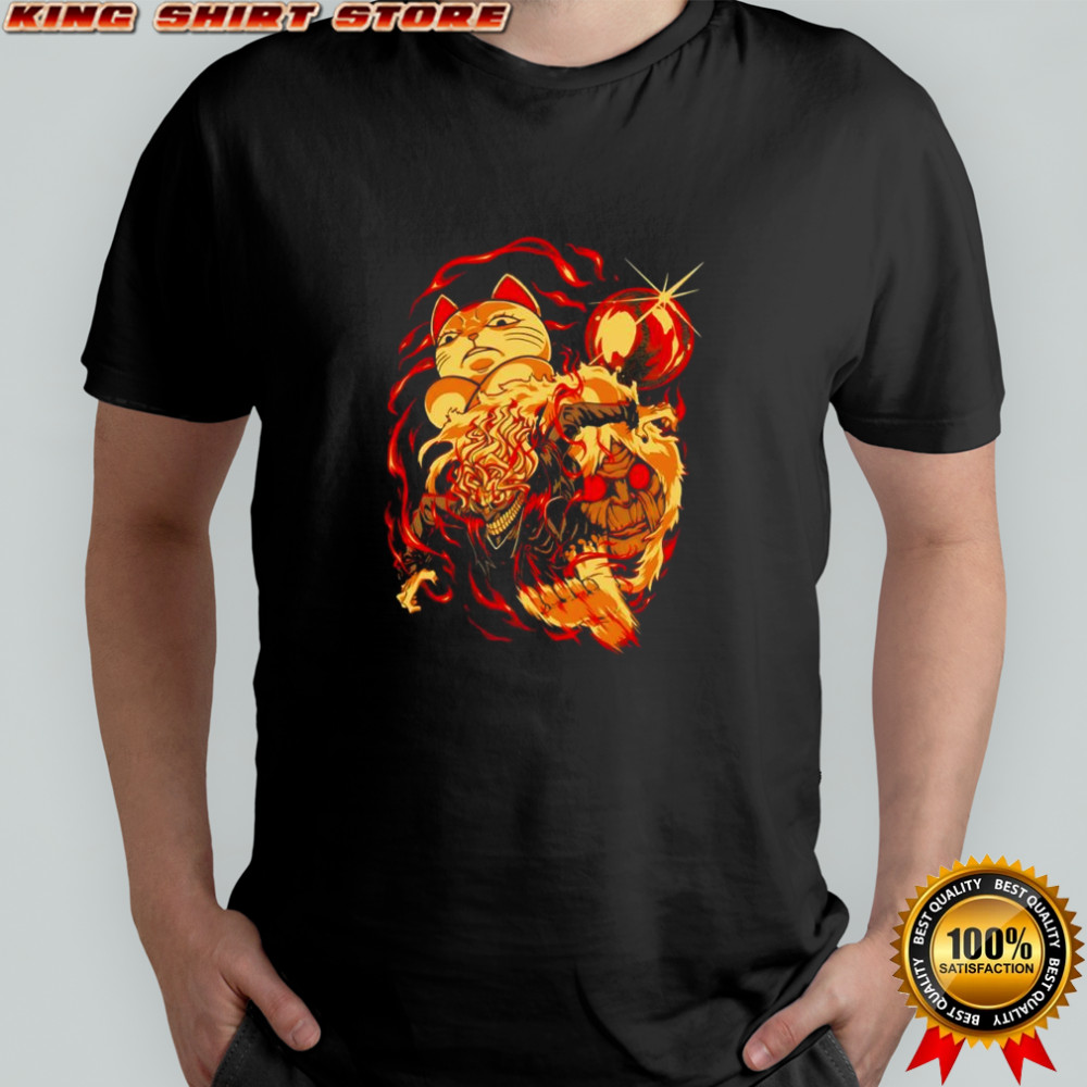 Takakura Ken Okarun and Turbo Granny DanDaDan gold ball anime character shirt