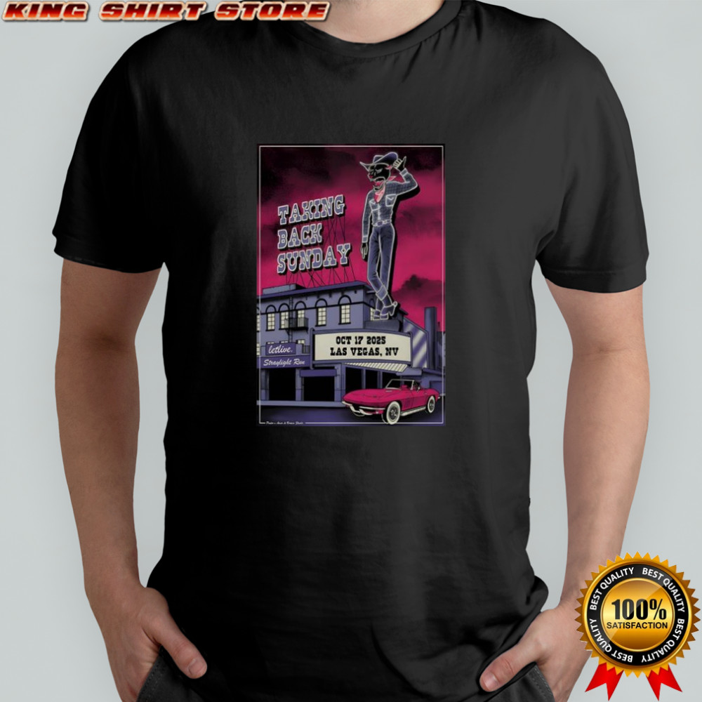 Taking Back Sunday Oct 17 2025 Las Vegas NV poster shirt