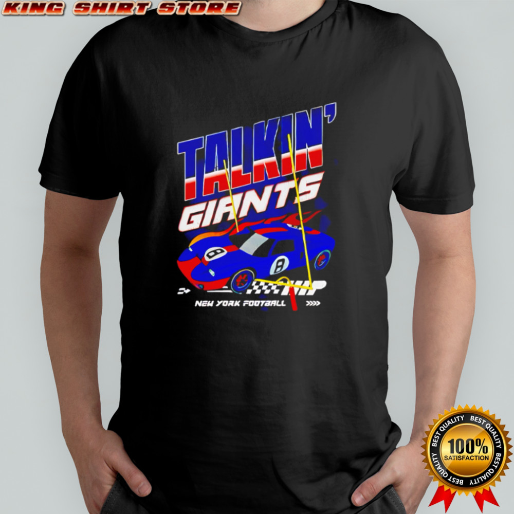 Talkin Giants New York Football Race Car Graphic shirt