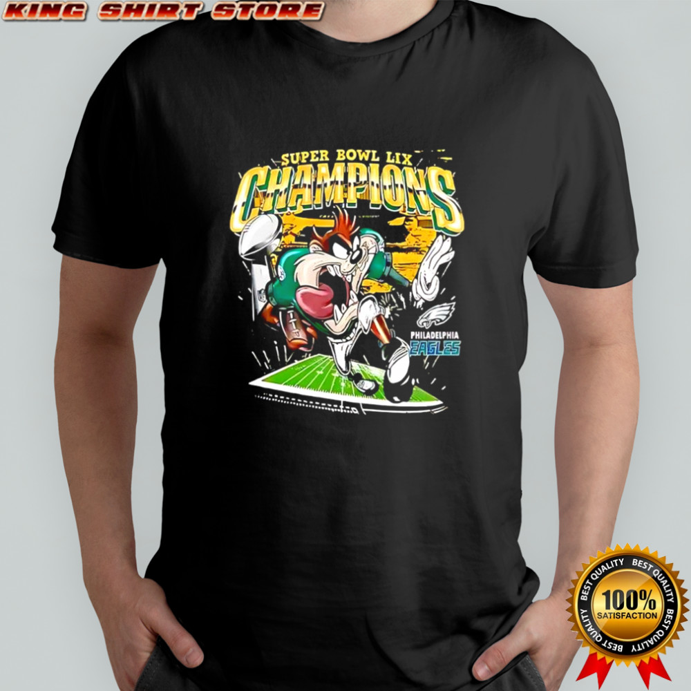 Taz x Philadelphia Eagles Super Bowl LIX Champions retro shirt
