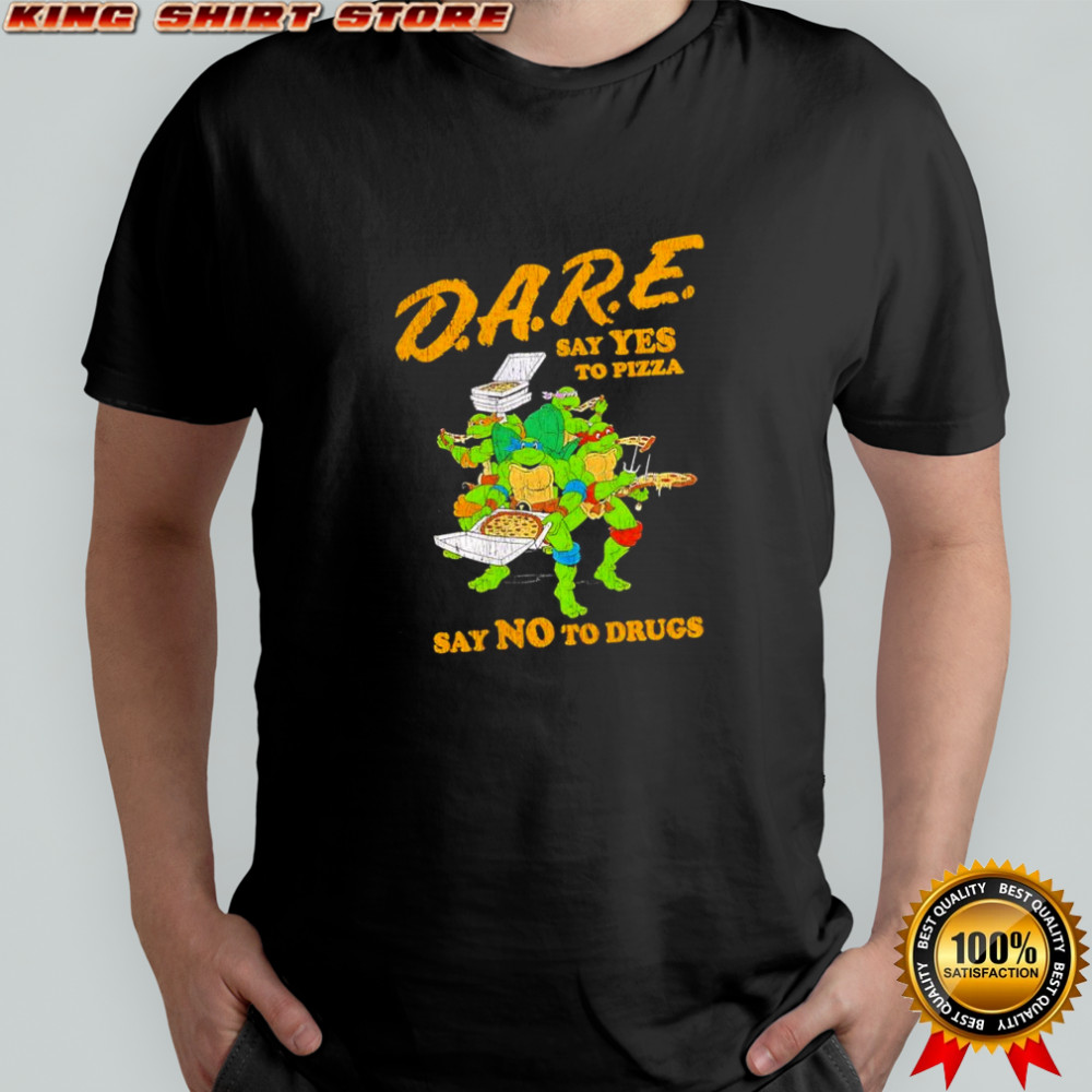 Teenage Mutant Ninja Turtles DARE say yes to pizza vintage cartoon shirt