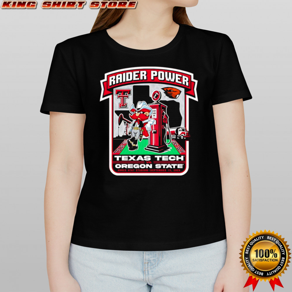 Texas Tech vs Oregon State 2025 Raider Power Energy Gameday shirt Texas Tech vs Oregon State 2025 Raider Power Energy Gameday shirt