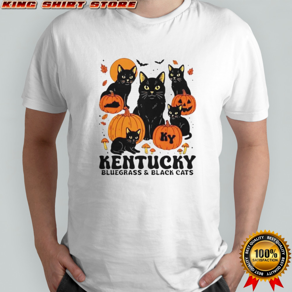 The Bluegrass And Black Cats Halloween Pumpkin T-Shirt