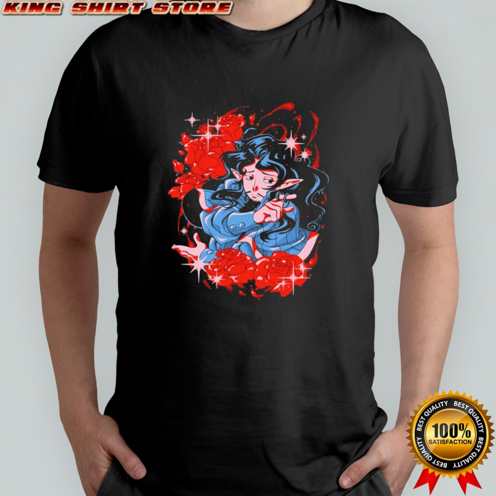 The Brightness Of Roses Waifu Anime T-shirt