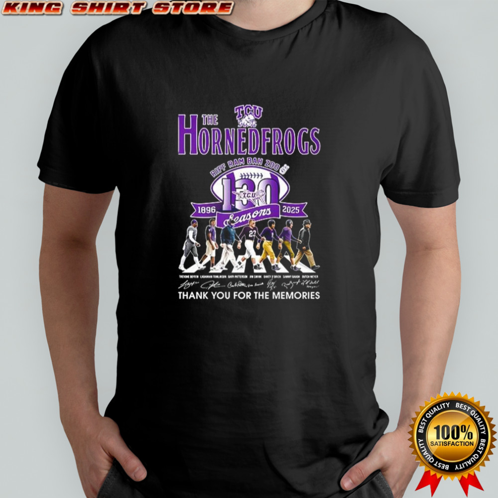 The Horned Frogs Riff ram bah zoo 130 seasons 1896 2025 thank you for the memories shirt The Horned Frogs Riff ram bah zoo 130 seasons 1896 2025 thank you for the memories shirt
