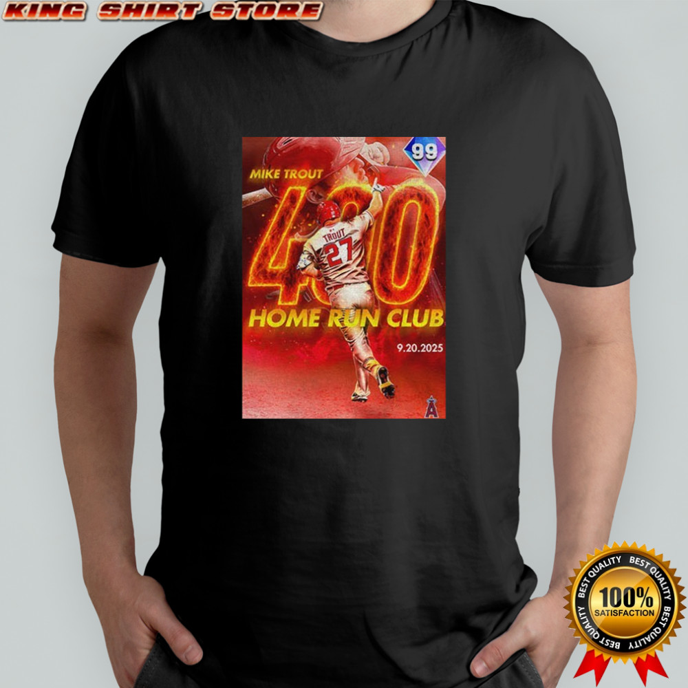 The Mike Trout 400 Home Run Club Card shirt