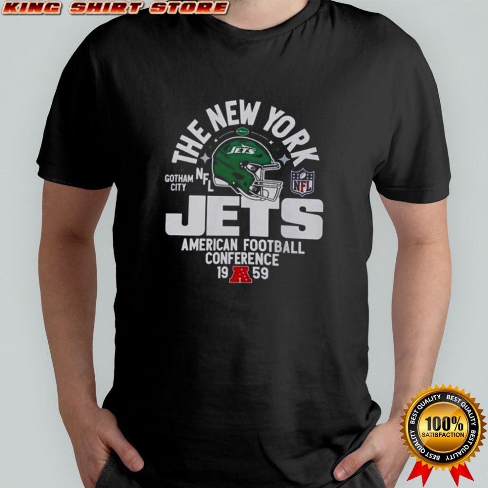 The New York Jets Gotham City American Football Conference 1959 Helmet T-Shirt