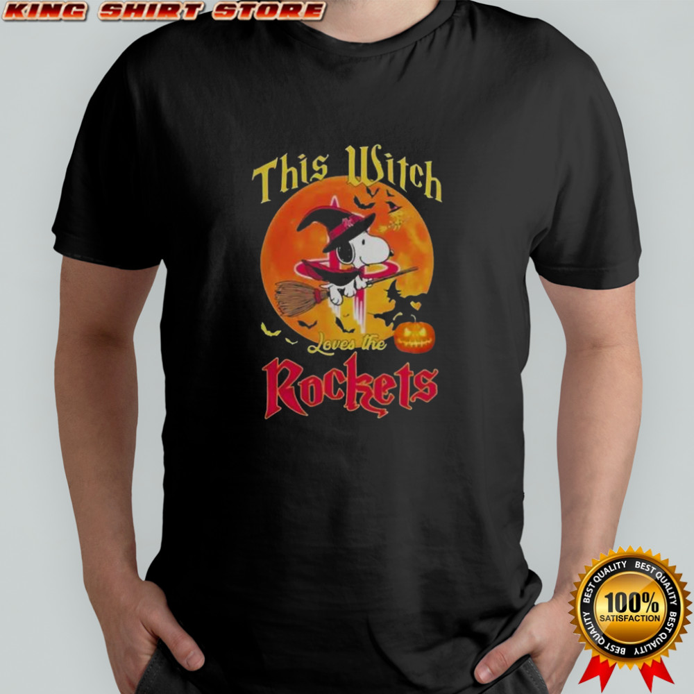 This Witch Loves The Houston Rockets Snoopy Halloween T-Shirt