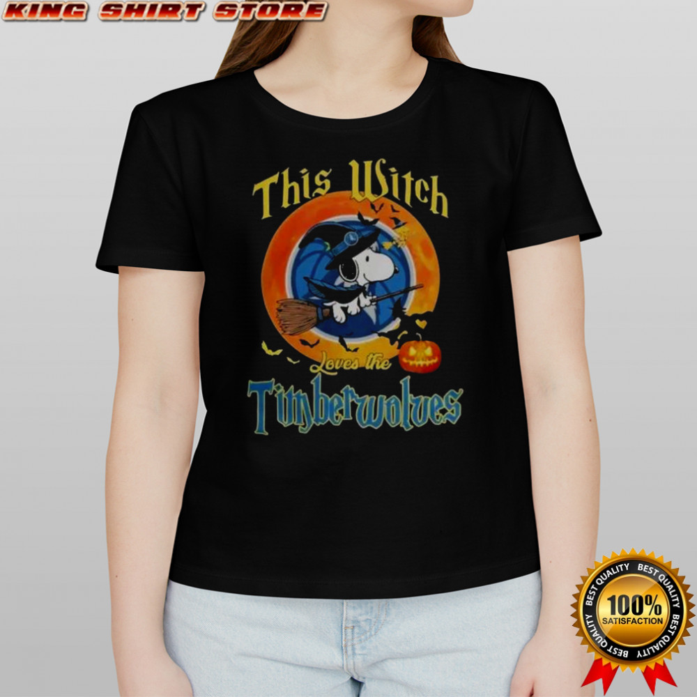 This Witch Loves The Minnesota Timberwolves Snoopy Halloween T-Shirt