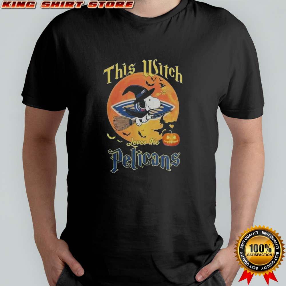 This Witch Loves The New Orleans Pelicans Snoopy Halloween T-Shirt
