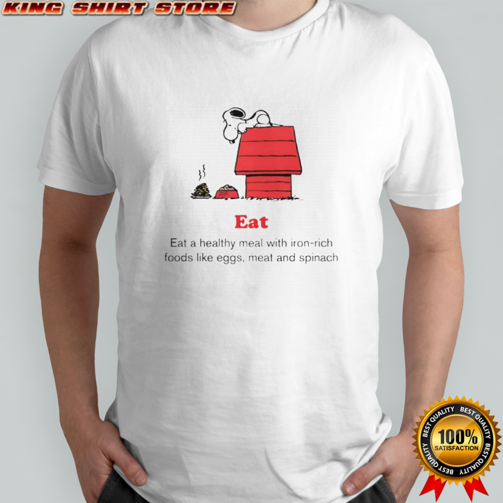 Top Peanuts X American Red Cross Eat A Healthy Meal With Iron-Rich Foods Like Eggs Meat And Spinach T-Shirt