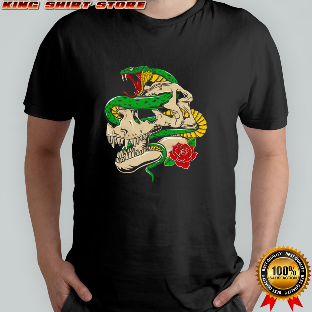 Traditional T-Rex rose shirt