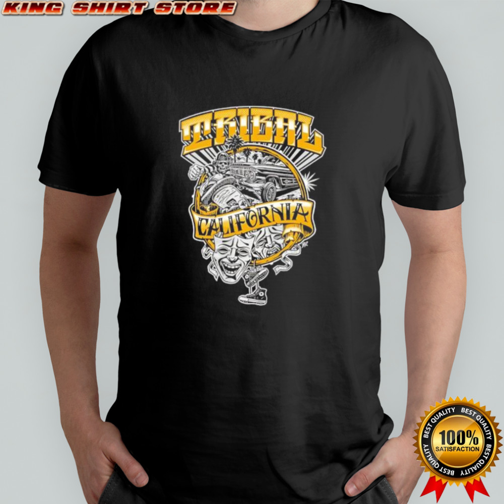 Tribal California Lowrider Car and Masks shirt