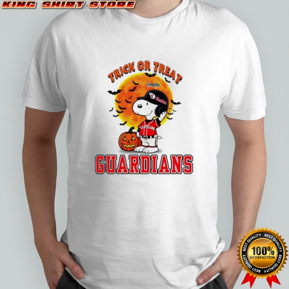 Trick or Treat Cleveland Guardians Snoopy Halloween shirt