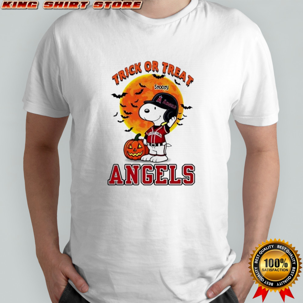 Trick or Treat Los Angeles Angels Snoopy Halloween shirt