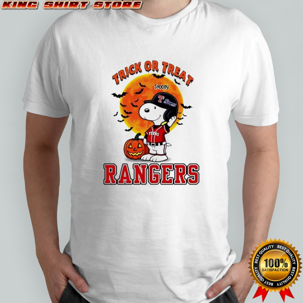 Trick or Treat Texas Rangers Snoopy Halloween shirt