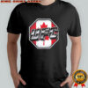 UFC octagon logo Canada flag background shirt